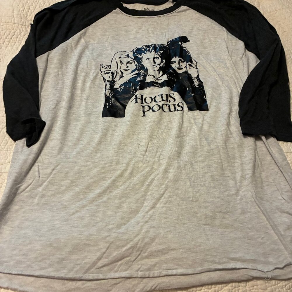 Hocus Pocus Shirt Baseball Style Gray XL